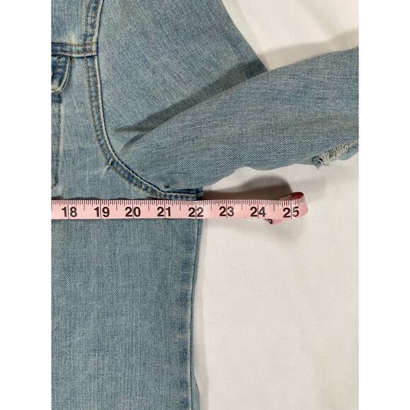 BoomBoom Jeans Denim Jacket Women’s Size Large Light Wash Button Up - Picture 10 of 11